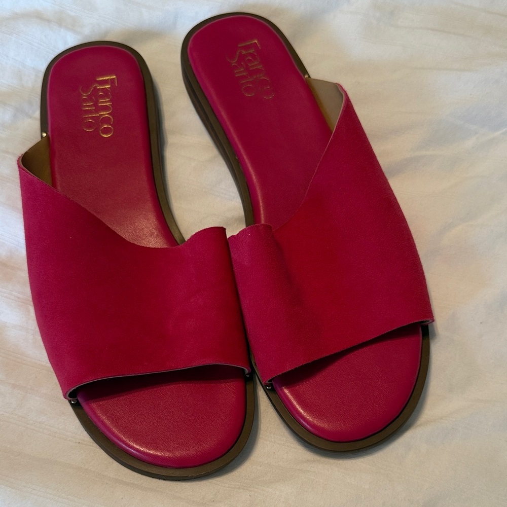 Franco Sarto Vibrant Pink Slide Sandals